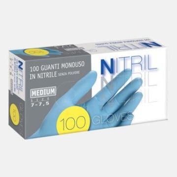 GUANTI TULIP IN NITRILE BLU 100PEZZI  GRANDI