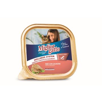 MIGLIORGATTO VASCHETTE 100GR SALMONE