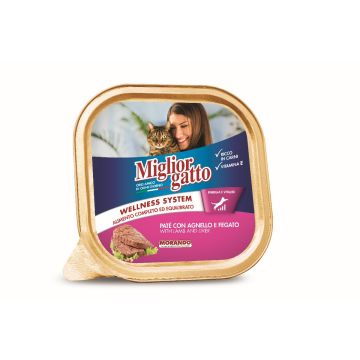 MIGLIORGATTO VASCHETTE 100GR AGNELLO/FEGATO