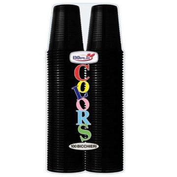 DOPLA - 100 Bicchieri Neri