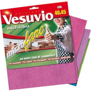 VESUVIO - Microfare - Panno In Microfibra In Colori Assortiti - 40x45 Cm