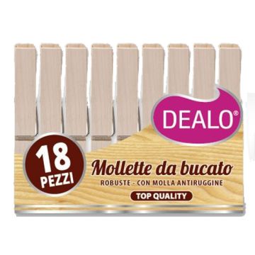 DEALO PINZE BUCATO 18PEZZI  LEGNO