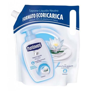 MANTOVANI - Neutro - Sapone Liquido Gardenia Formato Ecoricarica 750 ml