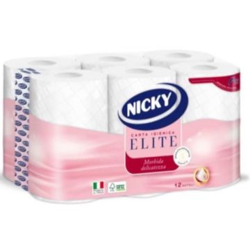 NICKY - Elite - Carta Igienica 12 Rotoli