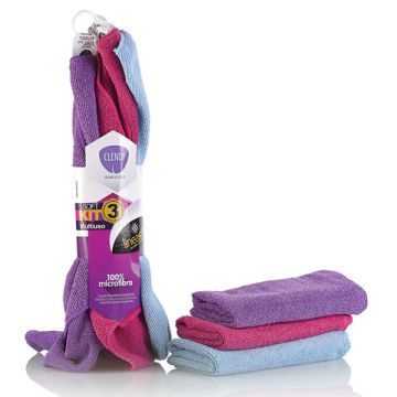 CLENDY - Soft - 3 Panni In Microfibra 30x30 Cm