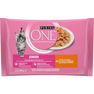 Purina One Gatto 4X85Gr Junior Pollo