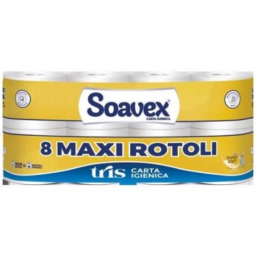 SOAVEX CARTA IGIENICA  8RT 3V MAXI