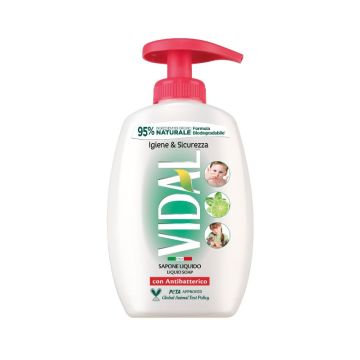 VIDAL - Igiene & Sicurezza - Sapone liquido con antibatterico 300 ml