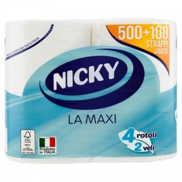 NICKY - La Maxi - 4 Rotoli Di Carta Igienica