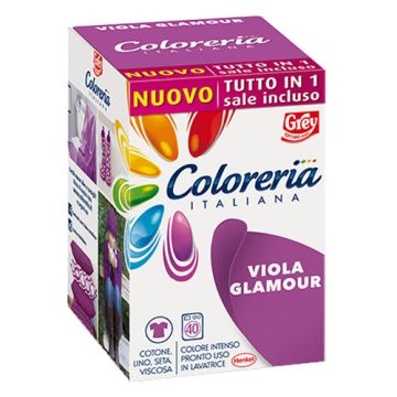 COLORERIA ITALIANA - Viola Glamour - Colorante Per Tessuti 350 G