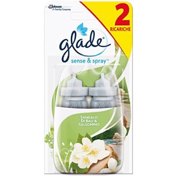 GLADE - Sense & Spray - Profumo Per Ambienti Sandalwood & Jasmine 2 Ricariche Da 18 Ml