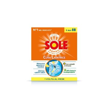 SOLE - Cura Lavatrice Lemon - Trattamento Lavatrice 2 Flaconi Da 250 Ml