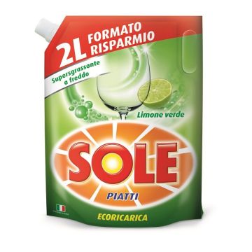 SOLE - Limone - Detersivo Piatti Ecoricarica 2 L