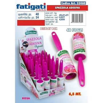FATIGATI SPAZZOLA ADESIVA 48FOGLI ROSA