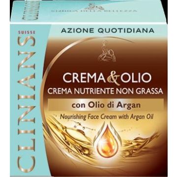 Clinians - crema & olio - crema nutriente non grassa con olio di argan 50 ml