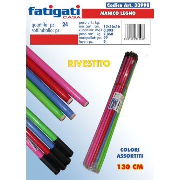FATIGATI MANICI SCOPA LEGNO 130CM COLOR