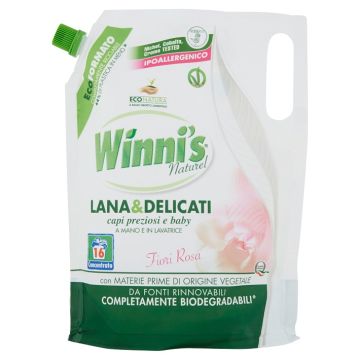 WINNI S - Fiori Di Rosa - Ecoricarica Detersivo Per Lana E Delicati 800 Ml