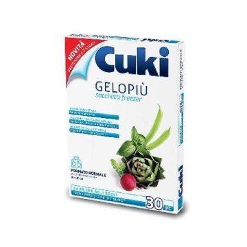 CUKI - Gelopiù - 30 Sacchetti Freezer Formato Piccolo 18x28 Cm