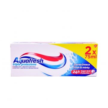 AQUAFRESH DENTIFRICIO 75ML TRIP PROTEZIONE BITUBO 2PEZZI