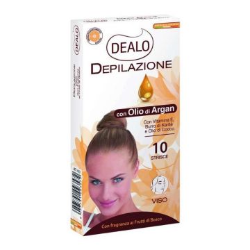 DEALO DEPIL VISO STRISCE X 10 ARGAN