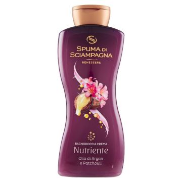 SPUMA DI SCIAMPAGNA - Bagnodoccia crema nutriente con olio di argan e patchouli 650 Ml