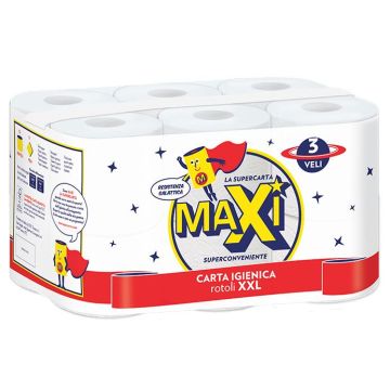MAXI IGIENICA 12 ROTOLONI 3VELI XXL