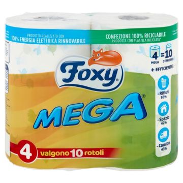 FOXY - Mega - 4 Rotoli Carta Igienica Decorata