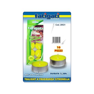 FATIGATI CANDELA CITRONELLA 10PEZZI  T LIGHT