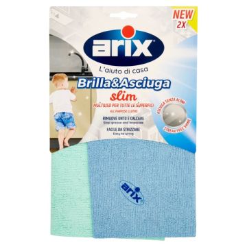 ARIX - Brilla & Asciuga Slim - 2 Panni Multiuso