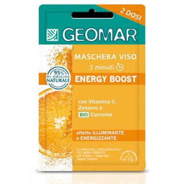 Geomar - Energy Boost - Maschera viso illuminante e energizzante 2 dosi