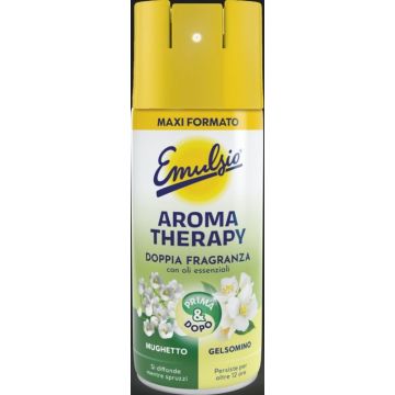 EMULSIO - Aromatherapy Mughetto E Gelsomino - Profumo Ambienti Elimina Odori 350 Ml Spray