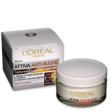L’Oreal Paris - Attiva anti-rughe 65+ - Crema anti-age per pelli mature 50 ml