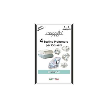 CAMOMILLA TORINO - Diamond - 4 Buste Profumate Per Armadi E Cassetti