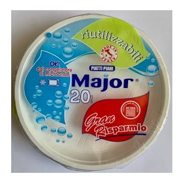 MAJOR - 20 Piatti Fondi Riutilizzabili