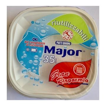 MAJOR - 35 Piatti Quadrati Riutilizzabili