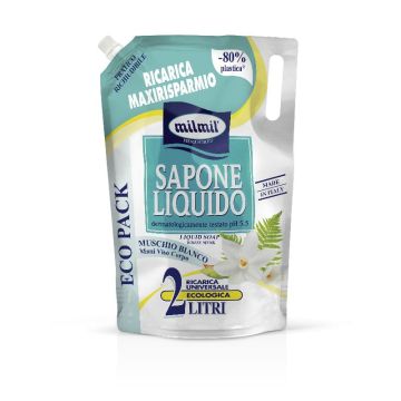 MIL MIL - Sapone Liquido Muschio bianco Ecoricarica 2 L