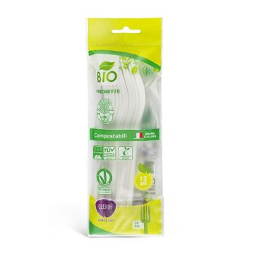 CLENDY BIO FORCHETTE COMPOSTABILI 12PEZZI