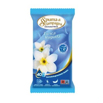 SPUMA DI SCIAMPAGNA - Fresca Rugiada - 40 Foglietti Per Asciugatrice