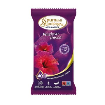 SPUMA DI SCIAMPAGNA - Prezioso Ibisco - 40 Foglietti Per Asciugatrice