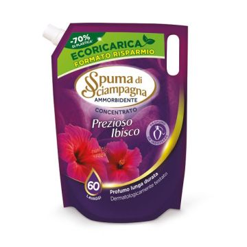SPUMA DI SCIAMPAGNA - Prezioso Ibisco - Ammorbidente Concentrato Ecoricarica