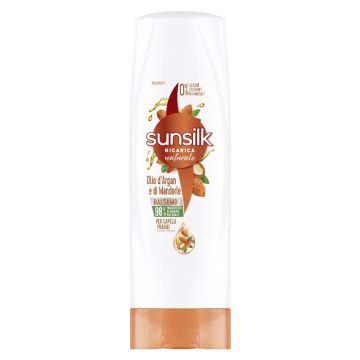 SUNSILK - Ricarica Naturale Olio D'Argan E Di Mandorle - Balsamo Per Capelli Fragili 200 Ml