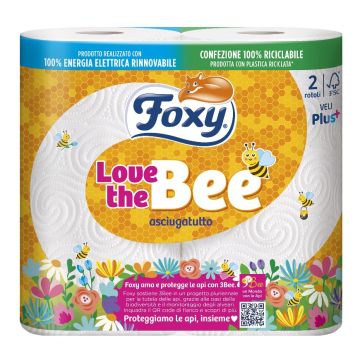 FOXY - Love The Bee - 2 Rotoli Asciugatutto