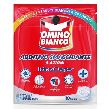 OMINO BIANCO - Additivo Smacchiante IdroCaps 5 Azioni - 10 Caps