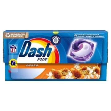 DASH - Power Pods Ambra - Detersivo Per Bucato 31 Pods