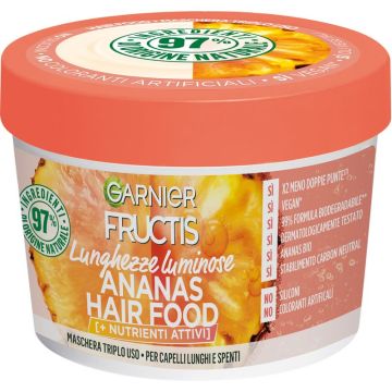 Fructis - Hair Food Ananas - Maschera Per Capelli Lunghi E Spenti 390 Ml