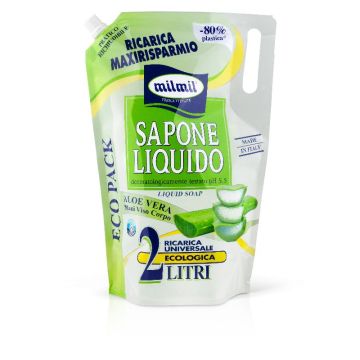 MIL MIL - Sapone Liquido All'Aloe Vera - Ecoricarica Da 2 L