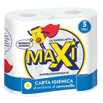 MAXI - Carta Igienica Al Profumo Di Camomilla - 4 Rotoli