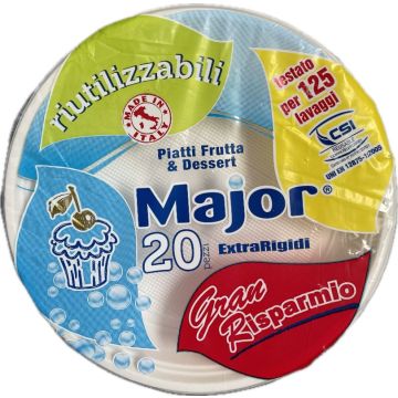 MAJOR PIATTO RIUTILIZZABILI DESSERT 20PEZZI