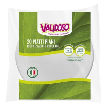 VALIDOSO PIATTI RIUTILIZZ 20PEZZI  PIANI