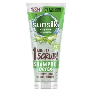 SUNSILK - 1 Minute Scrub - Shampoo Detox per tutti i tipi di capelli 200 Ml
